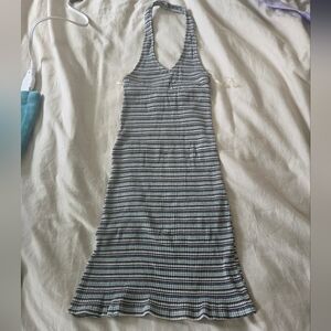 American Eagle Striped Halter Bodycon Dress